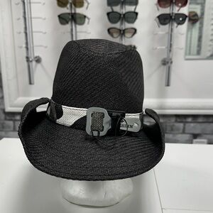 Black Cowboy Hat with White Band